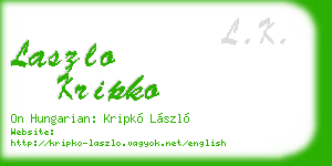 laszlo kripko business card